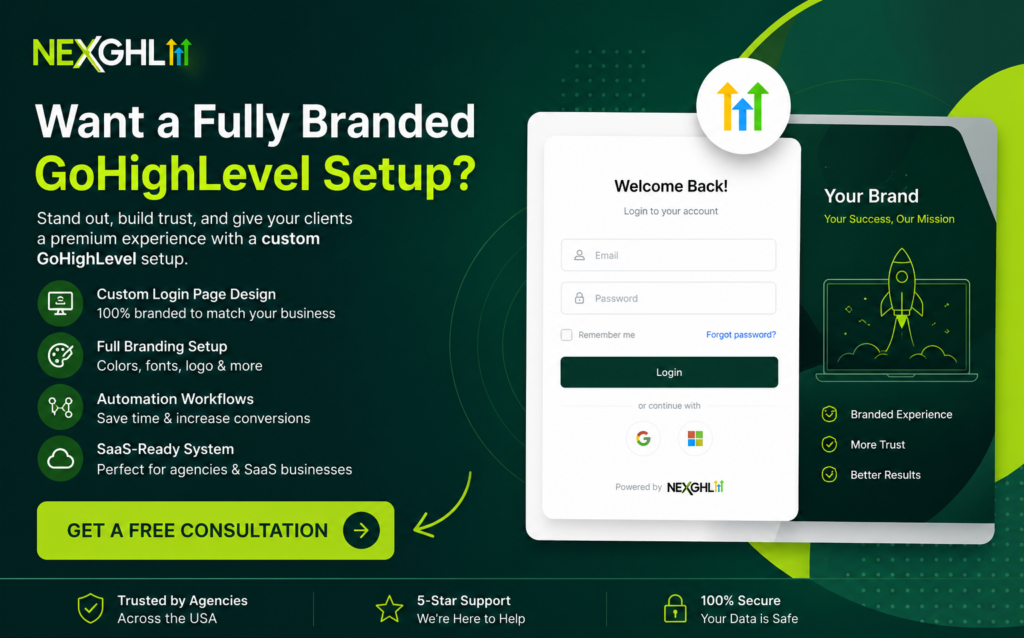 GohighLevel Login page setup